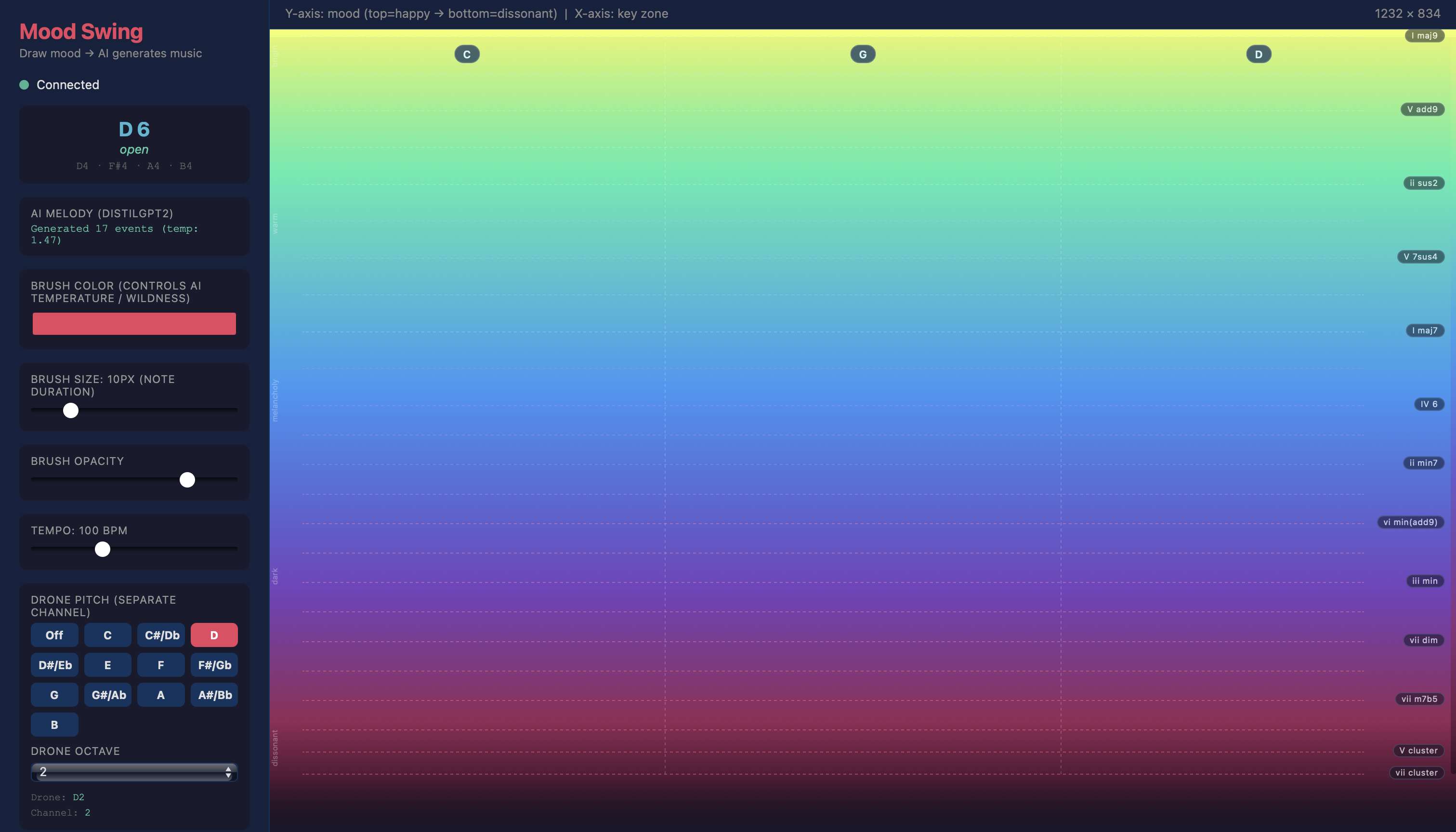 Mood Swing interface