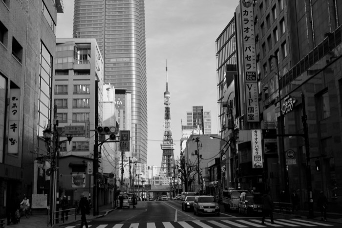 Tokyo tower from street, Tokyo. 2025