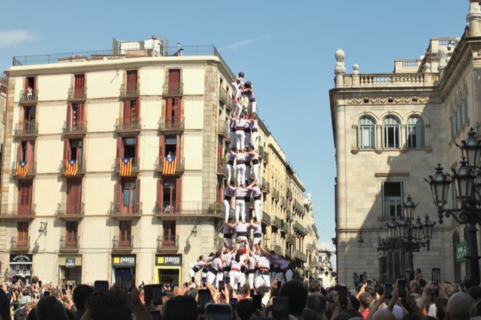 Castellers in Plaça de Sant Jaume, Barcelona. 2026